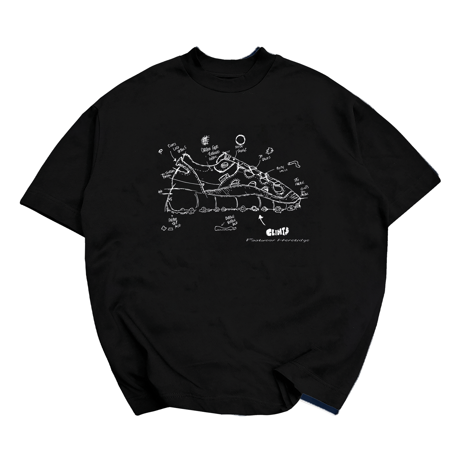 Black Blueprint Tee - Heavyweight