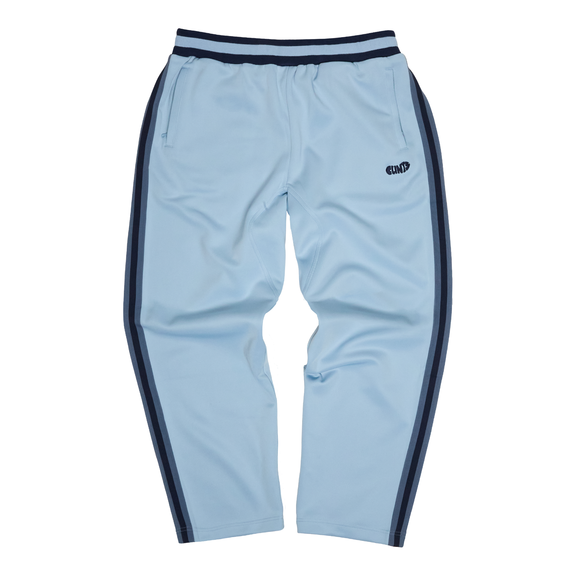Athletic Gradient Poly Track Pant - Baby Blue