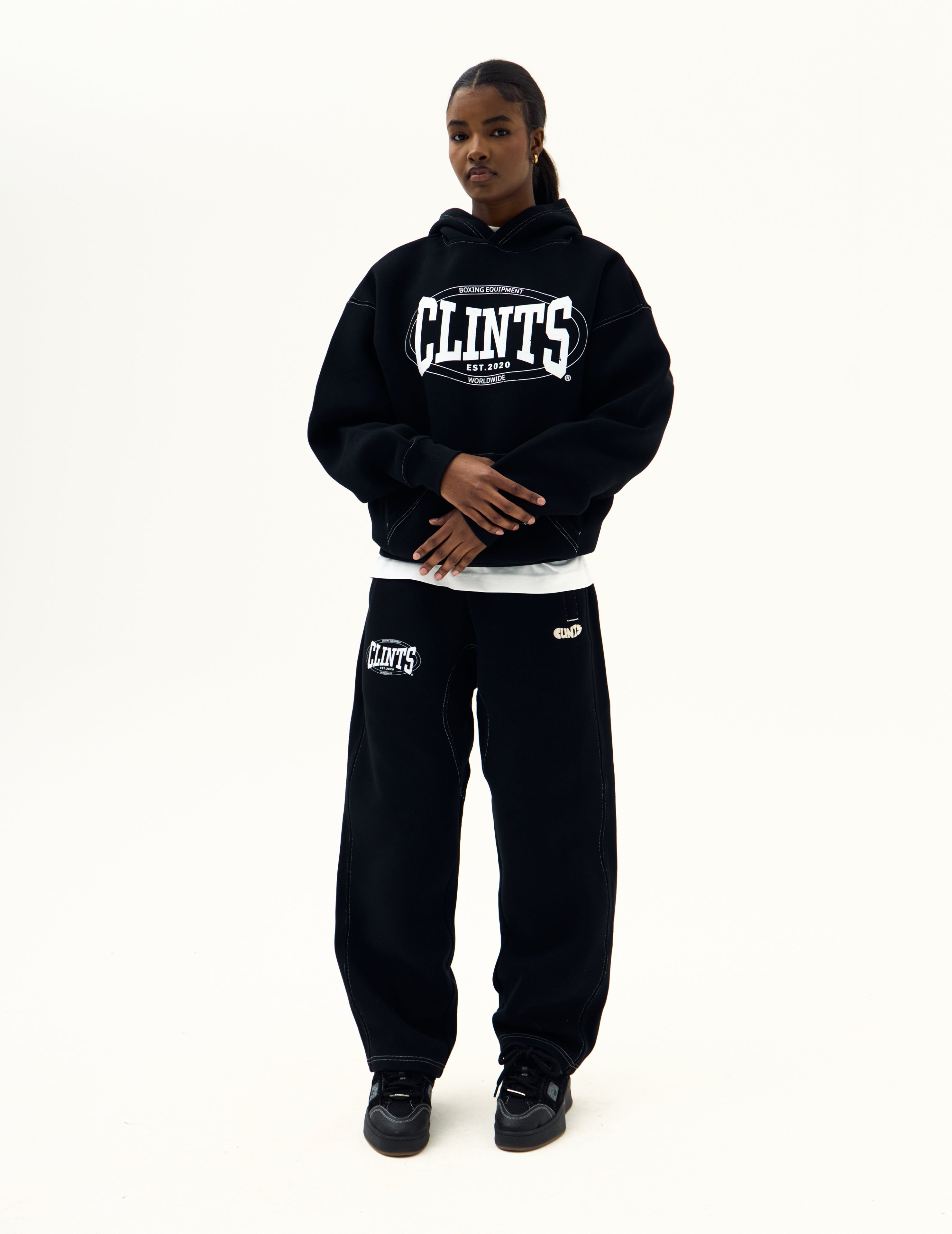Contrast Stitch Boxing Sweatpants