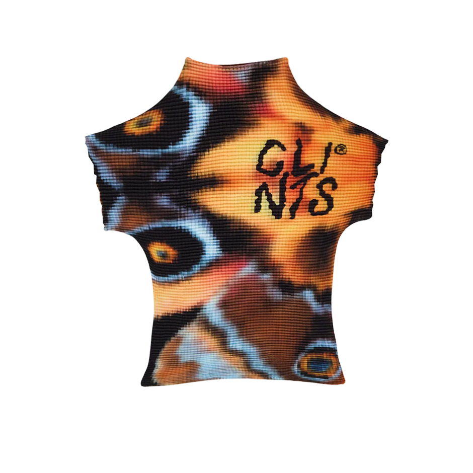 Butterfly Pleated Crop Top