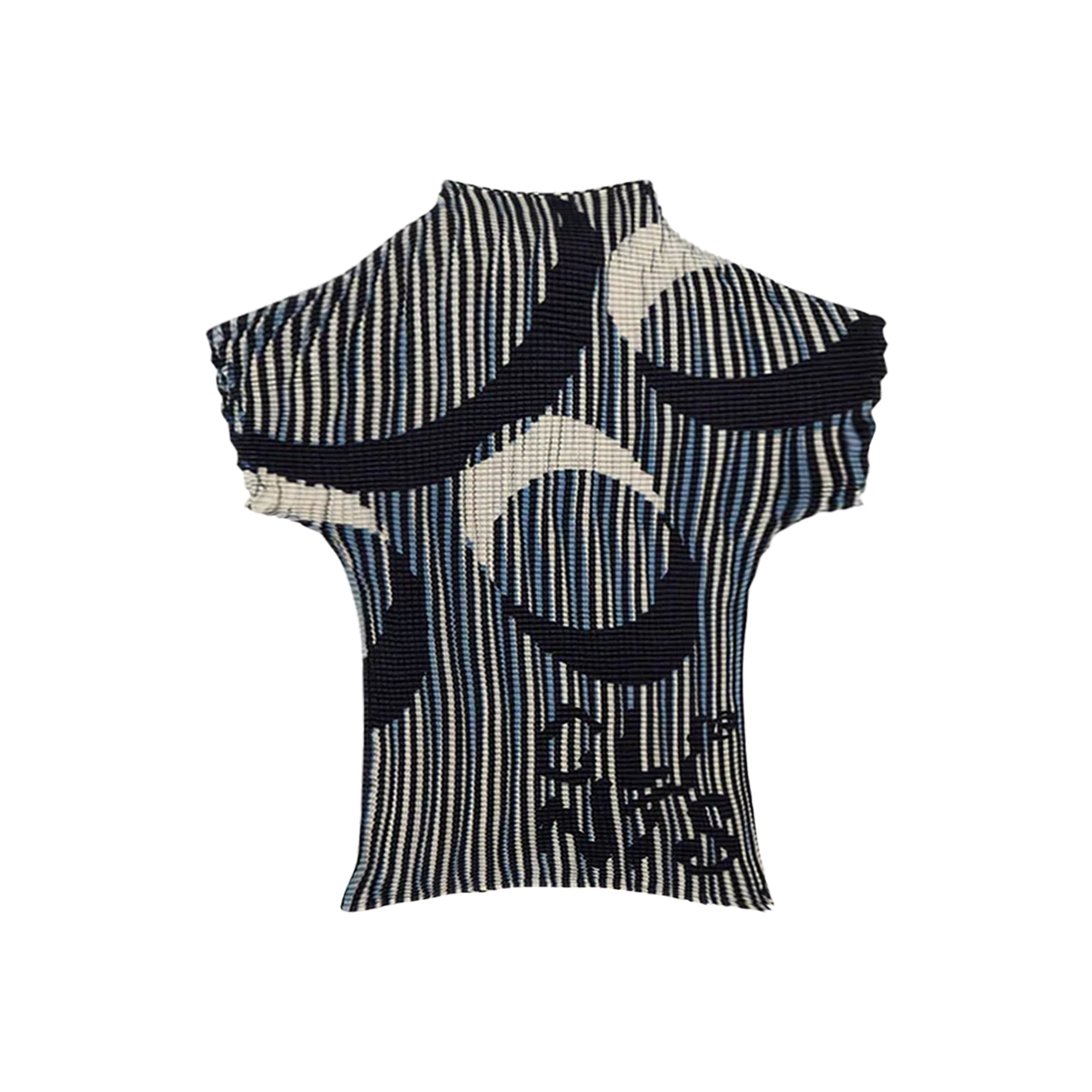 Pleated Crop Top - Black