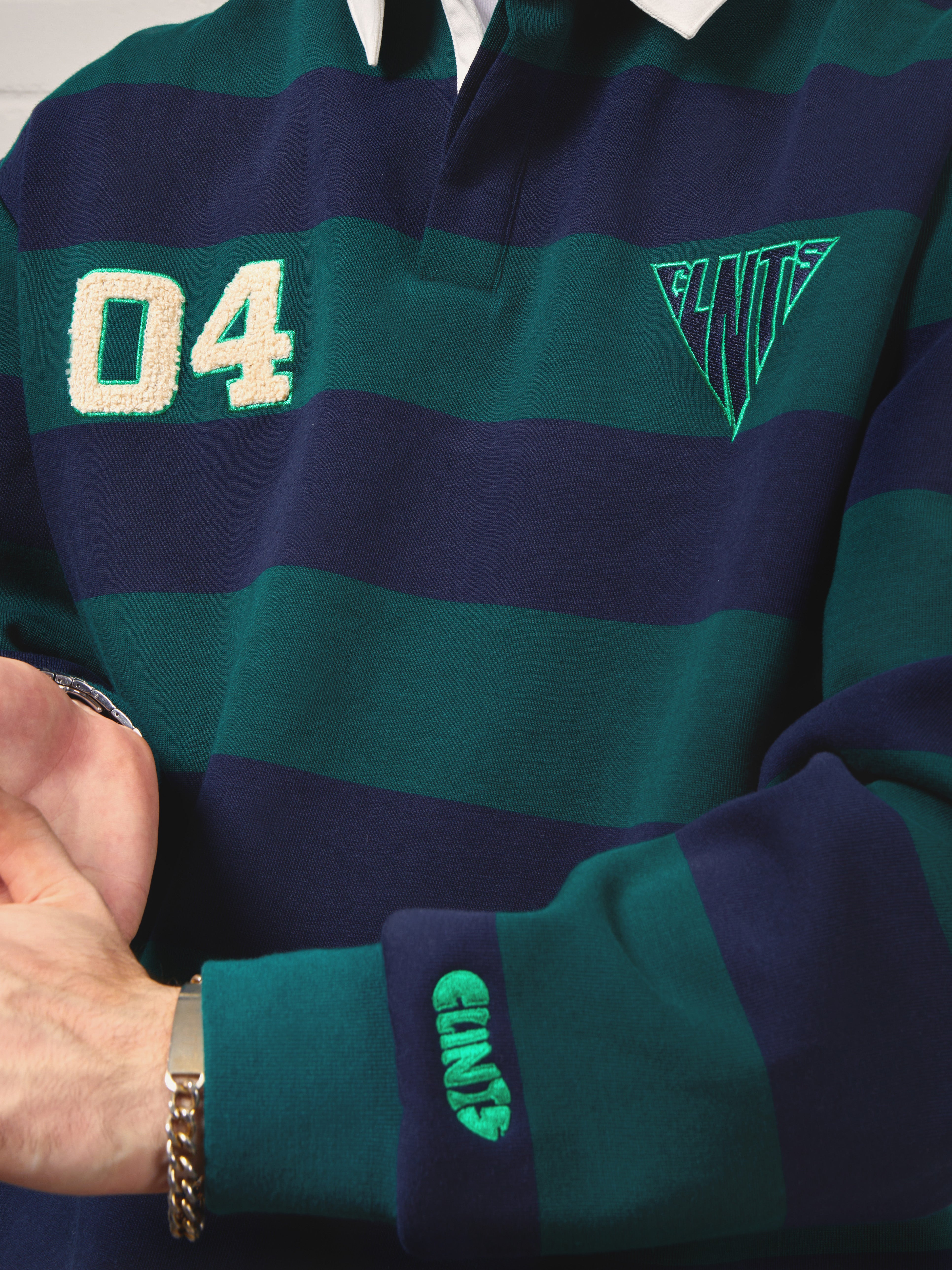 Rugby Polo - Green/Blue