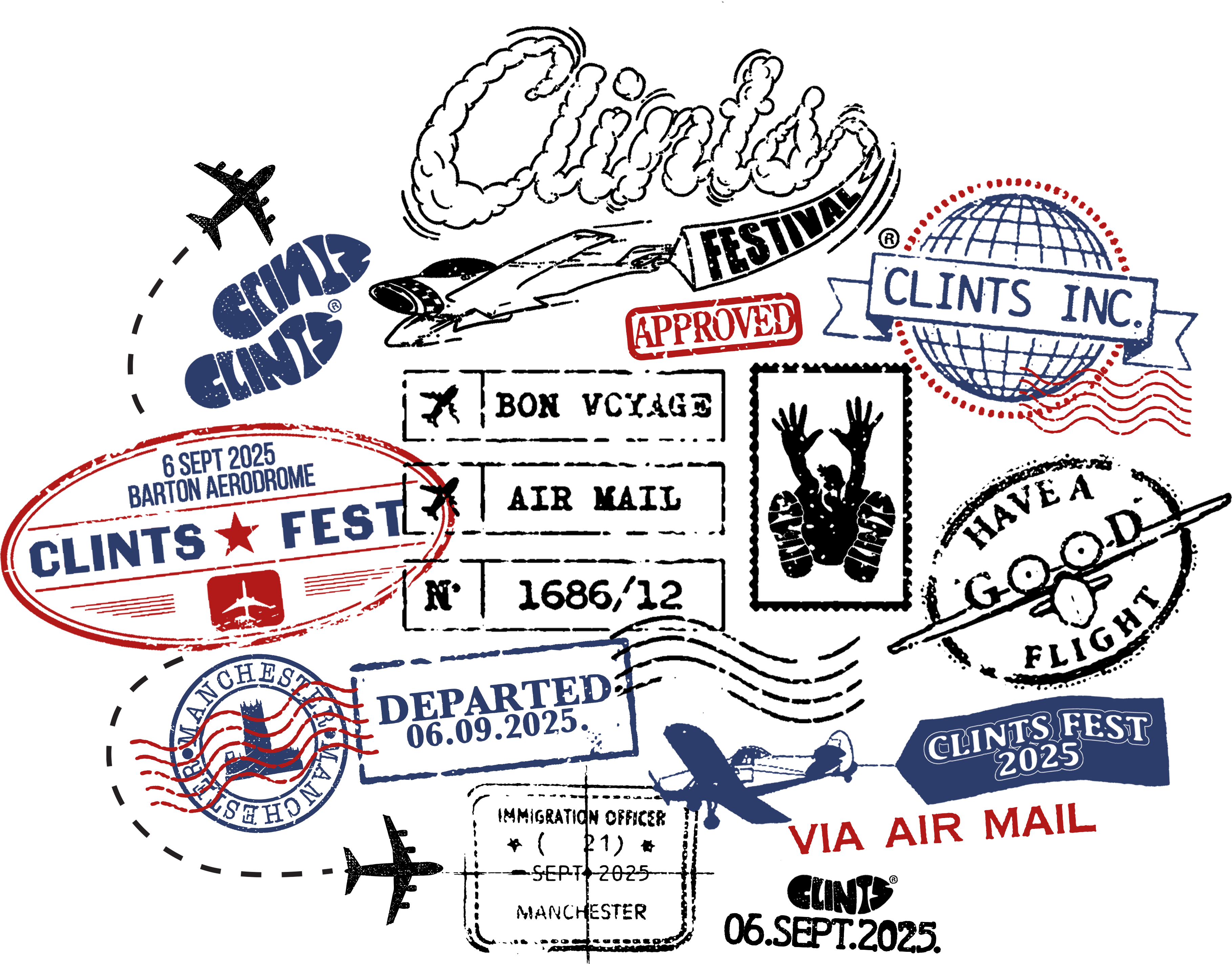 "Clints Fest Stamp" - Heavyweight Tee