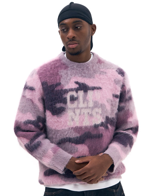 Camo Mohair - Pink/Purple