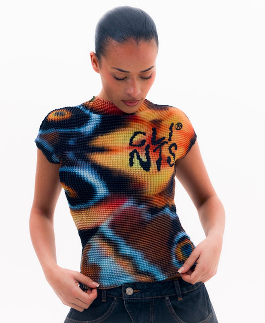 Butterfly Pleated Crop Top