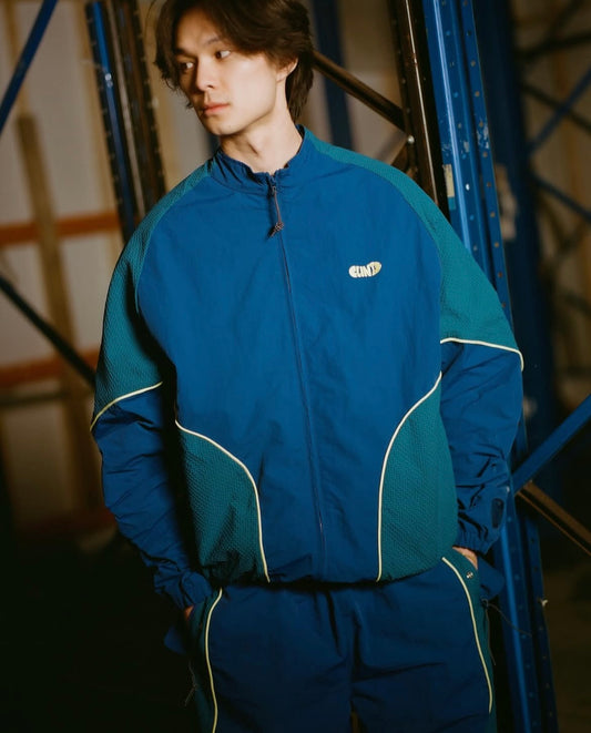 Rippled Nylon Pant - Blue