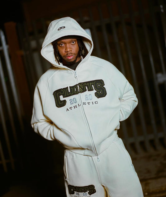 Heritage Cotton Hoodie - (Cream & Black)