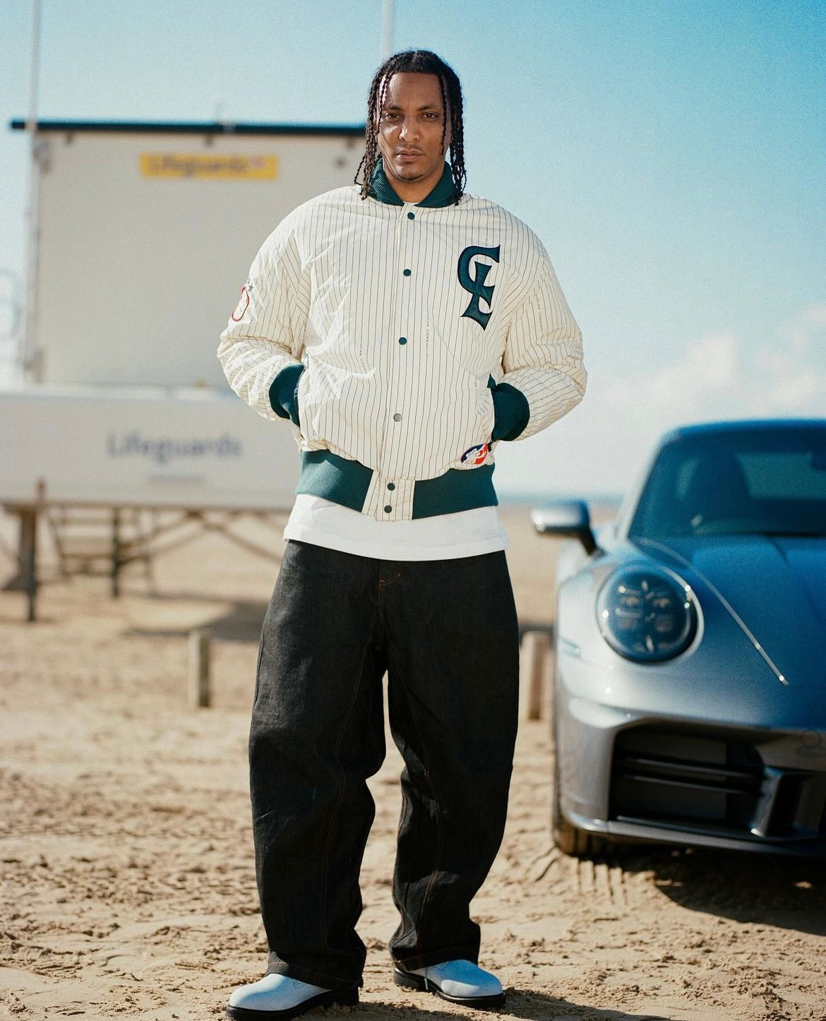 Baseball Varsity Jacket (Ivory)