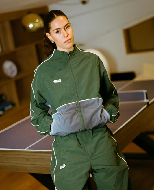 Gradient Mesh Shell Jacket - Green/Blue