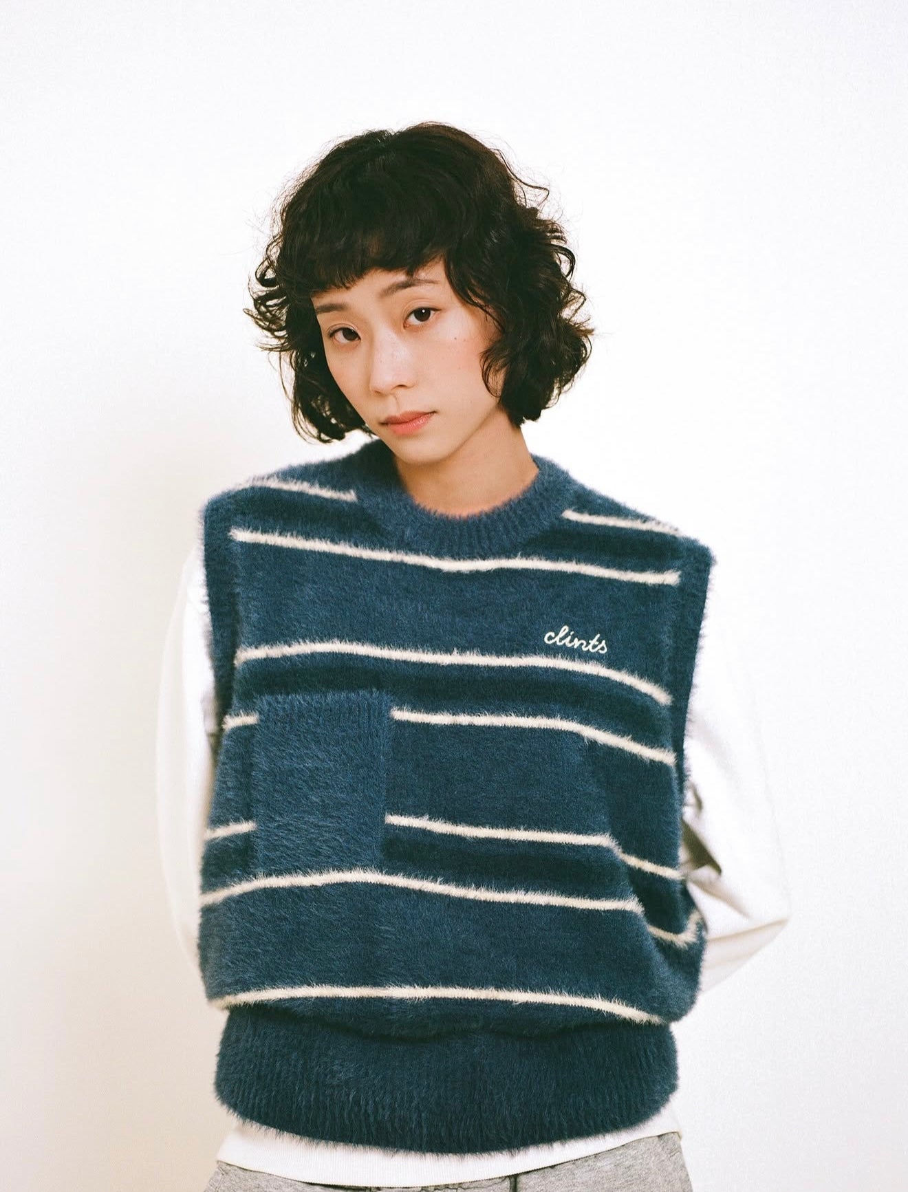 Stripe Mohair Knit - Blue