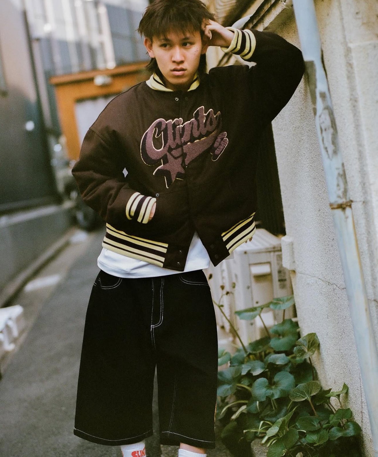 Baseball Varsity Jacket - Brown
