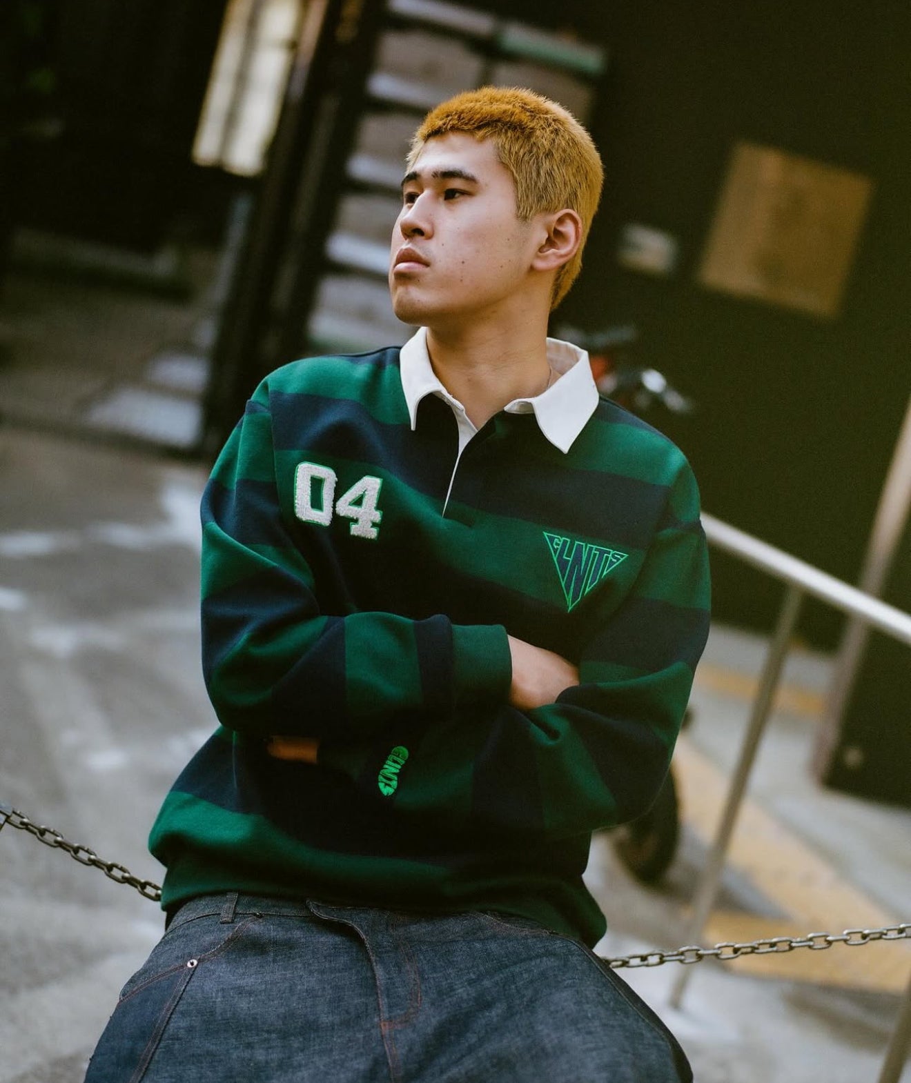 Rugby Polo - Green/Blue