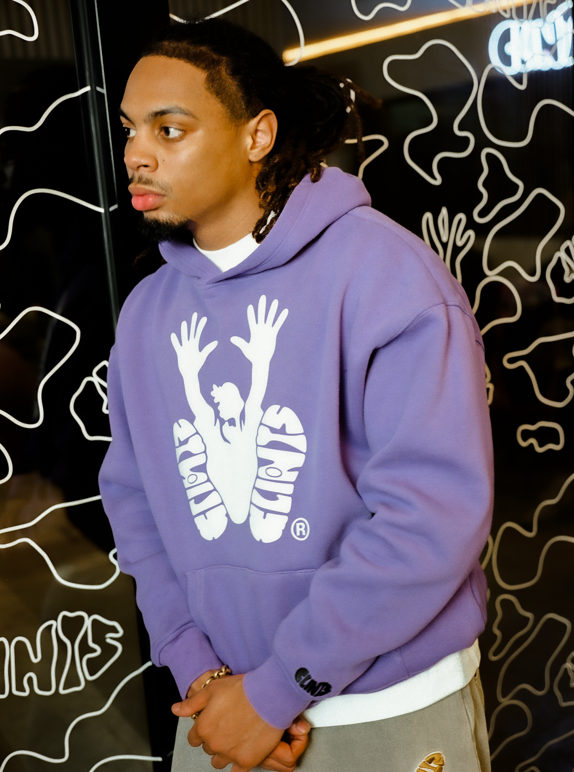 Stencil Hoodie - Purple