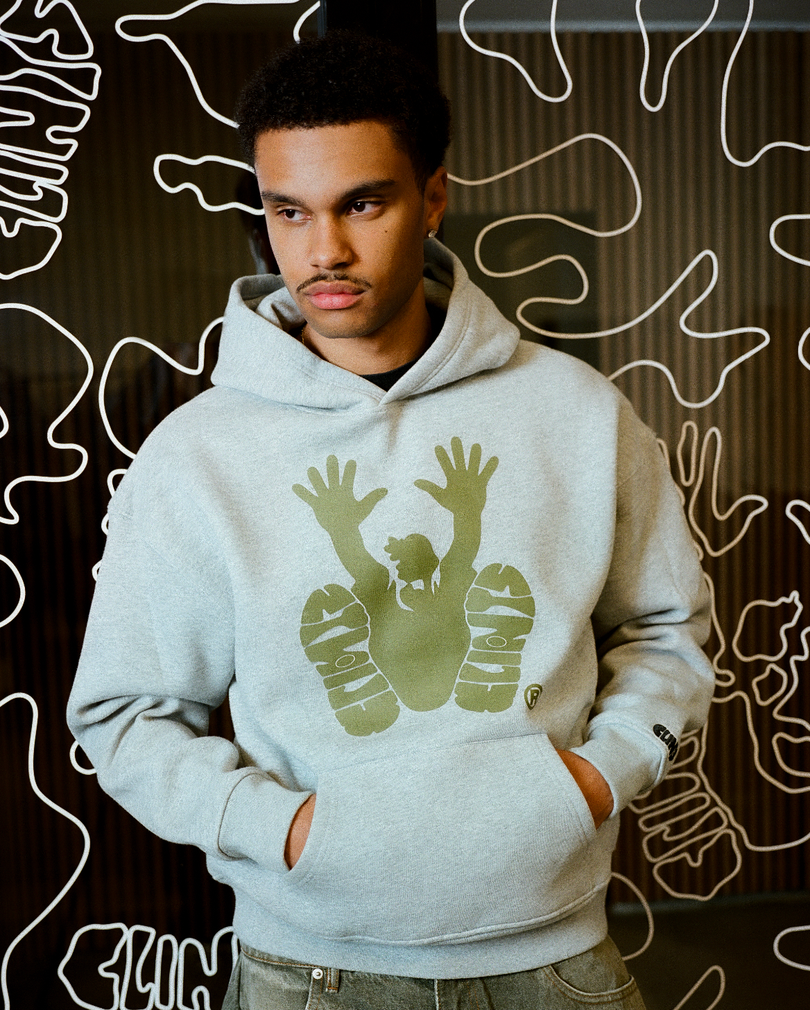 Stencil Hoodie - Grey