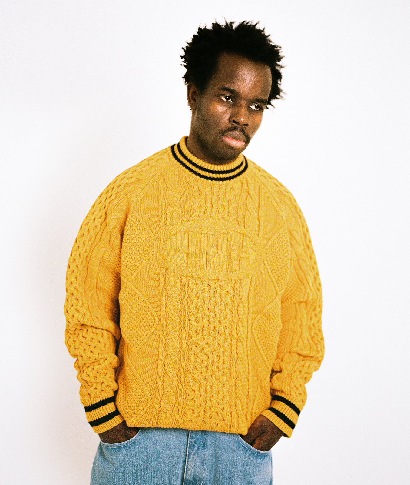 Cable Knit - Yellow/Black
