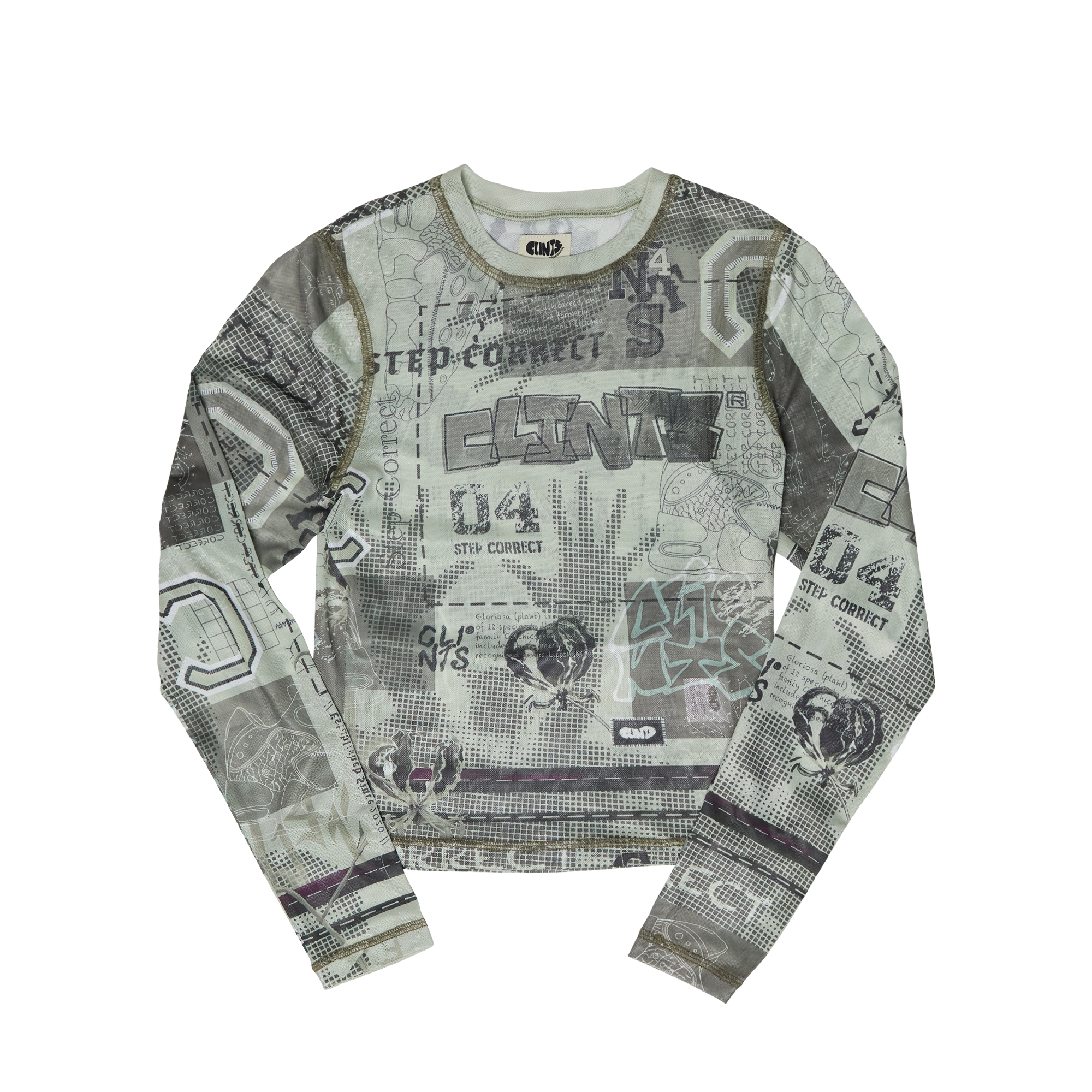 Tattoo Mesh LS - Khaki