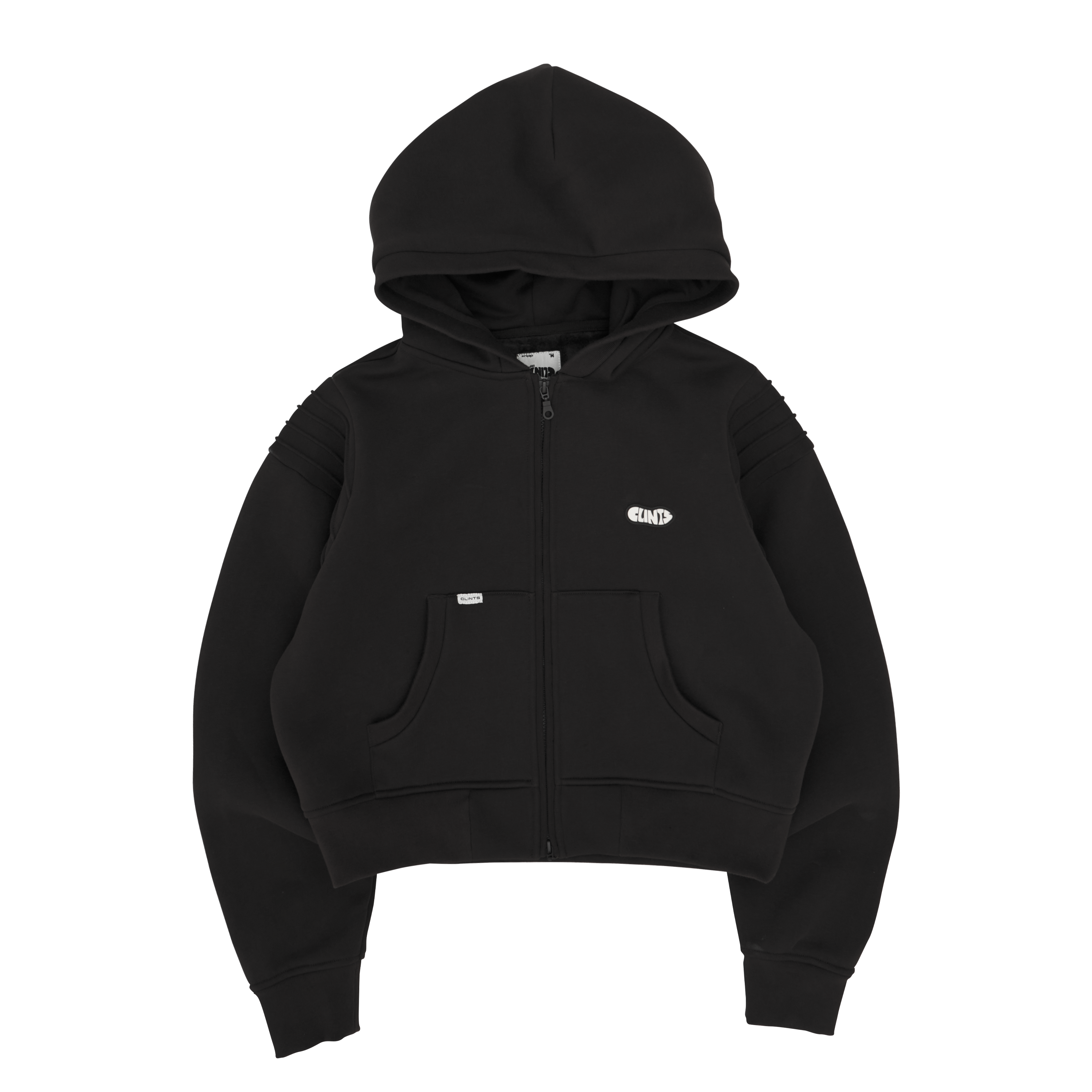 WMNS Pintuck Essential Hoodie - Black