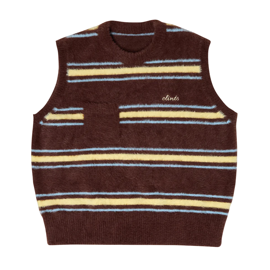 Stripe Mohair knit - Brown