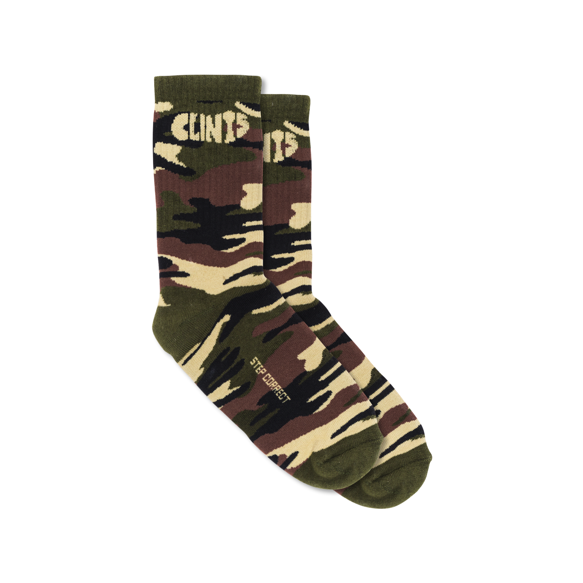 Footprint Socks - Camo Green