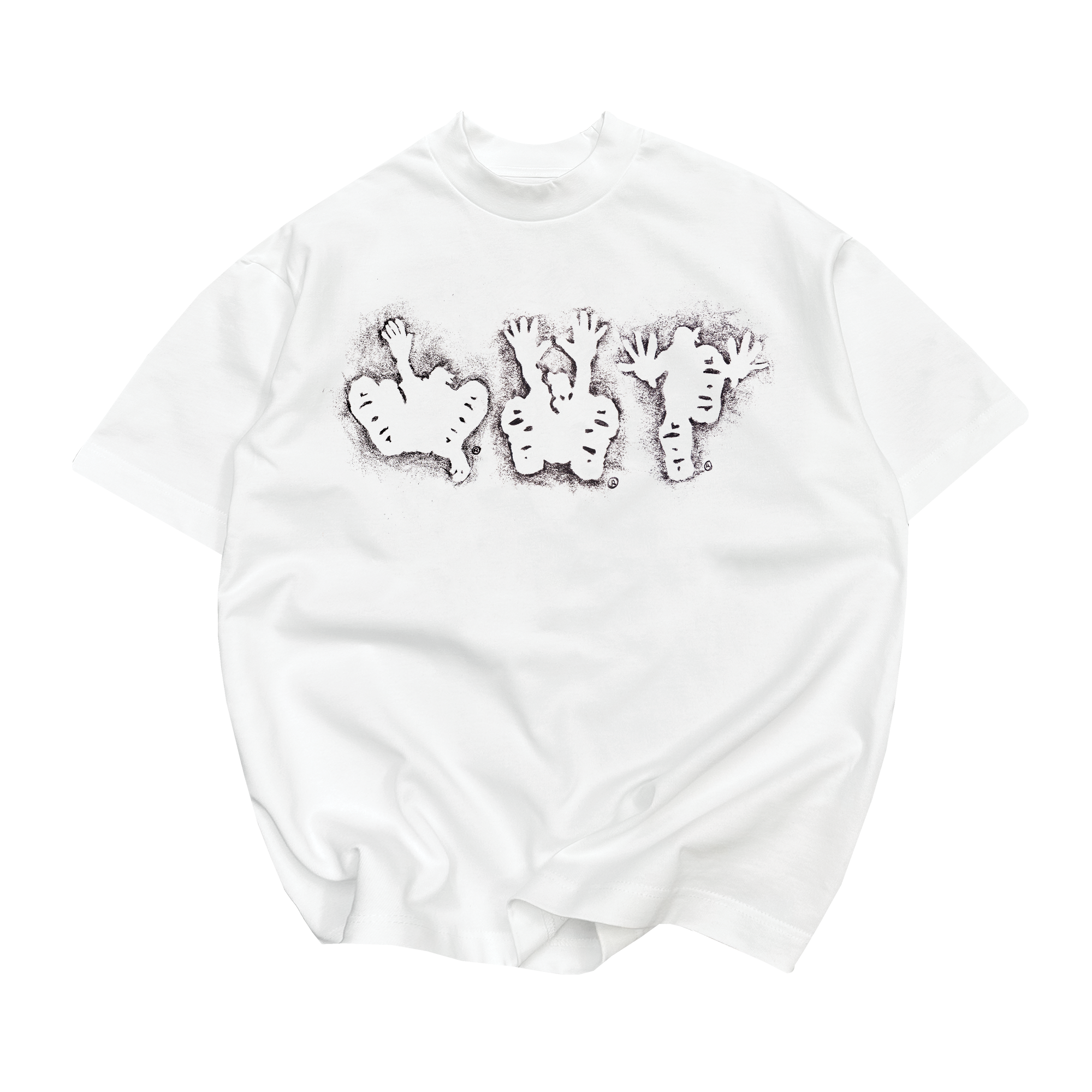 'Charcoal Stencil' - Heavyweight Tee