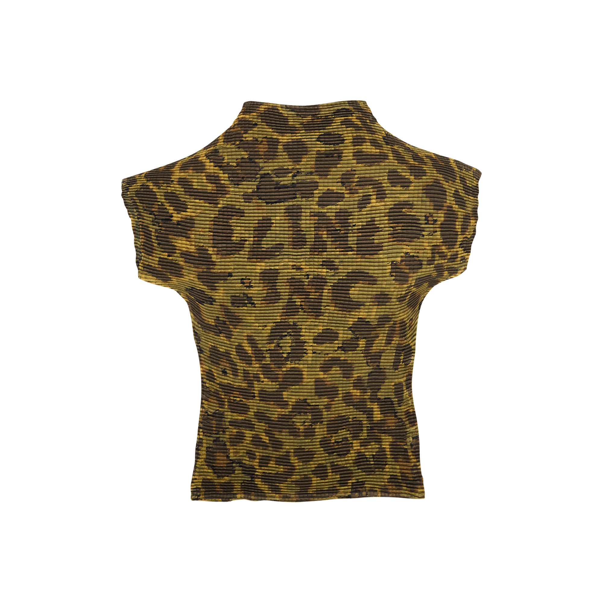 Pleated Crop Top - Leopard