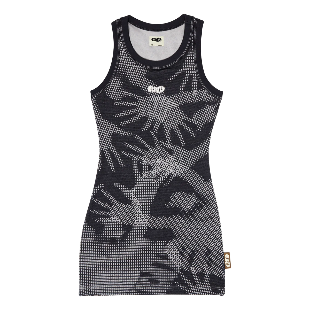 Stencil Tank Mini Dress - Black