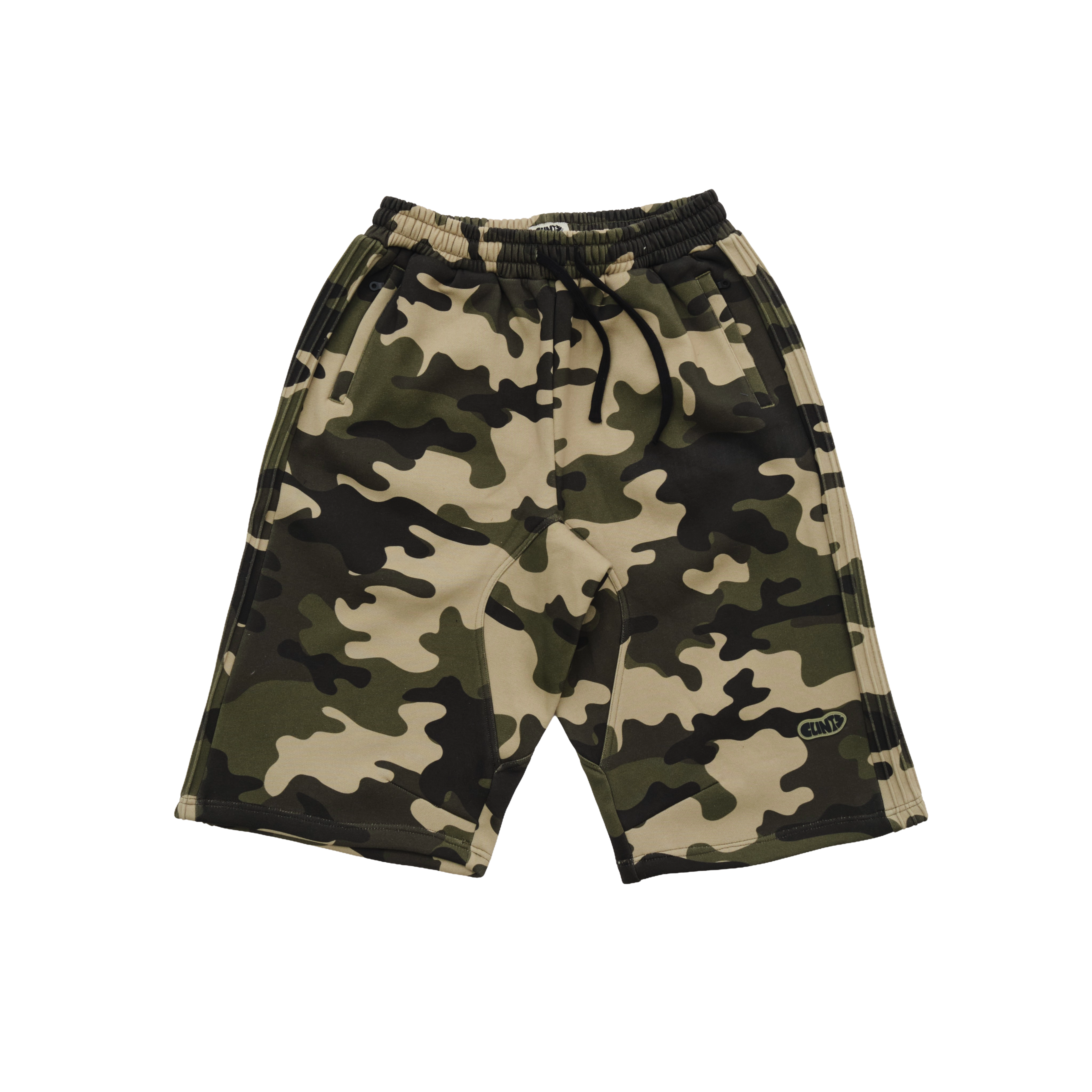 Camo Pintuck Shorts