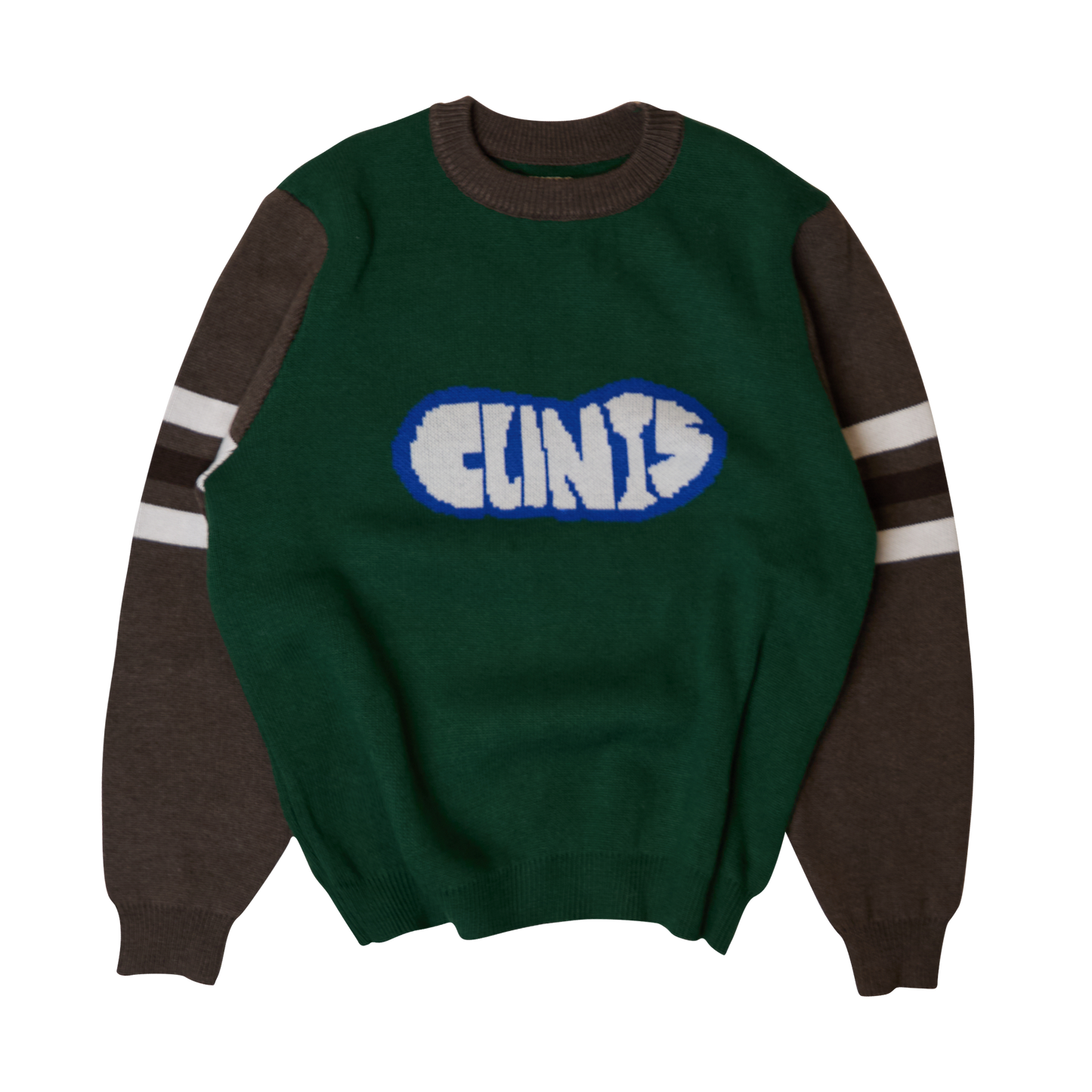 Contrast Knit Jumper - Green