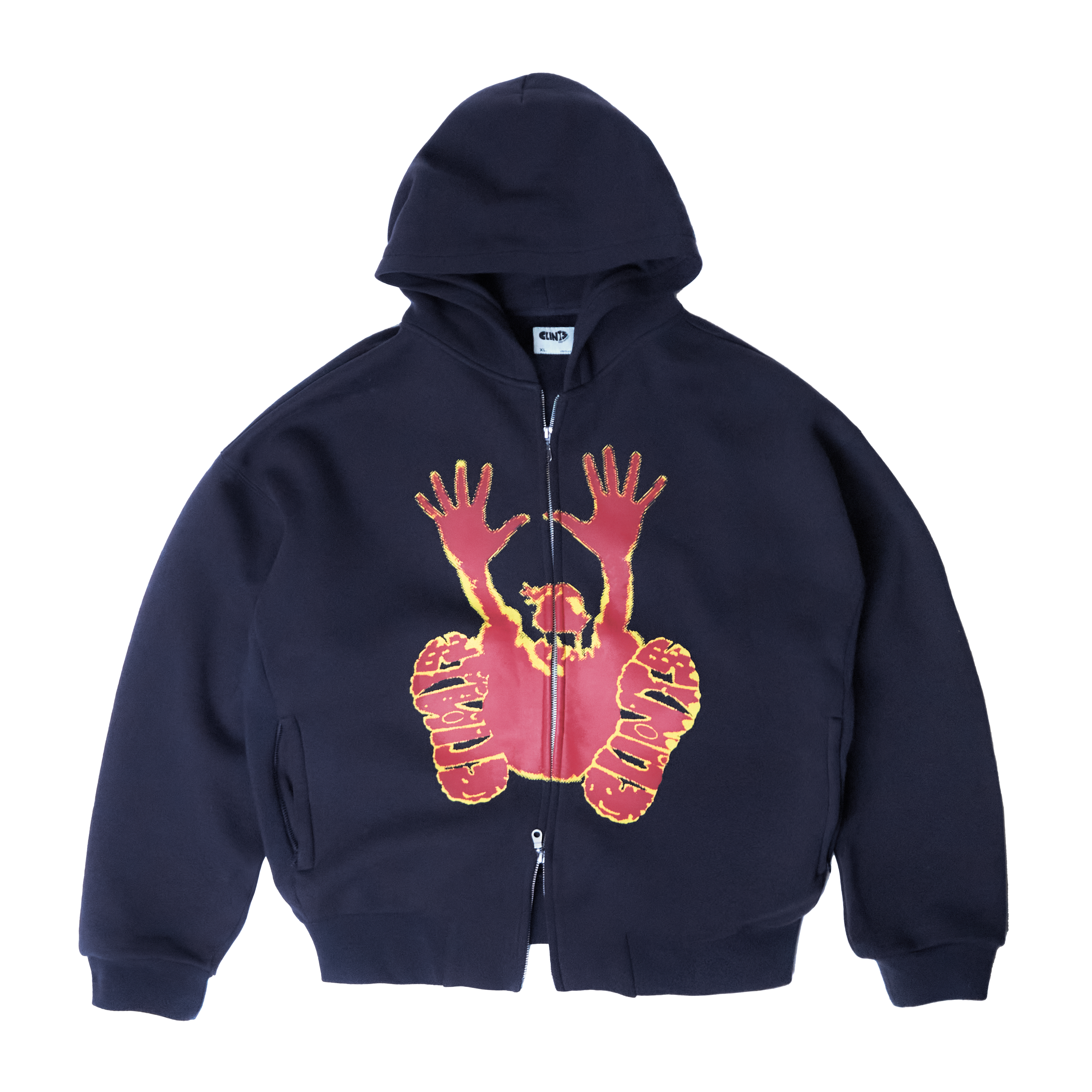 Stencil Hoodie - Navy/Red