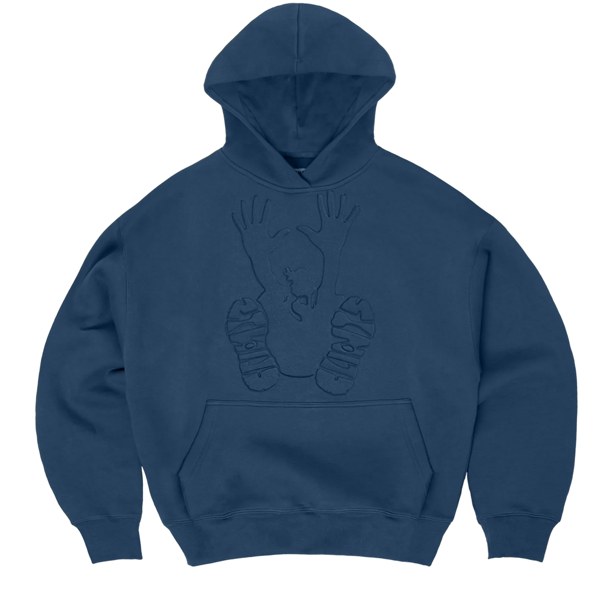 Embossed Stencil Hoodie - Navy