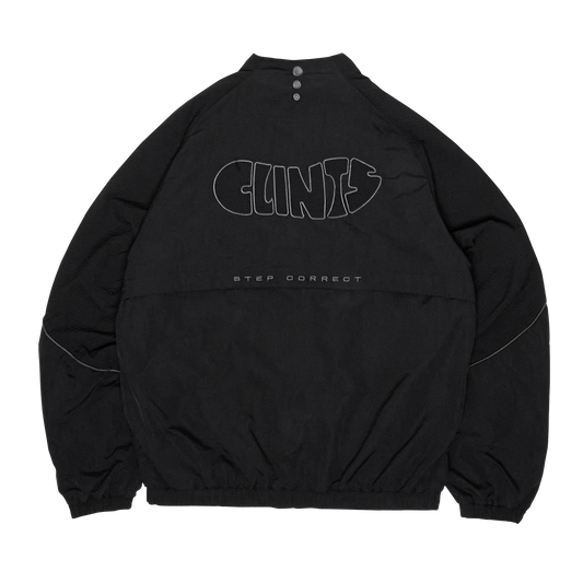Rippled Nylon Jacket - Black