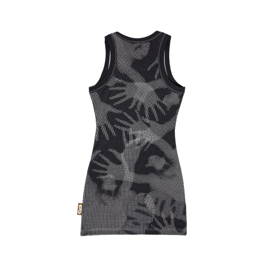 Stencil Tank Mini Dress - Black