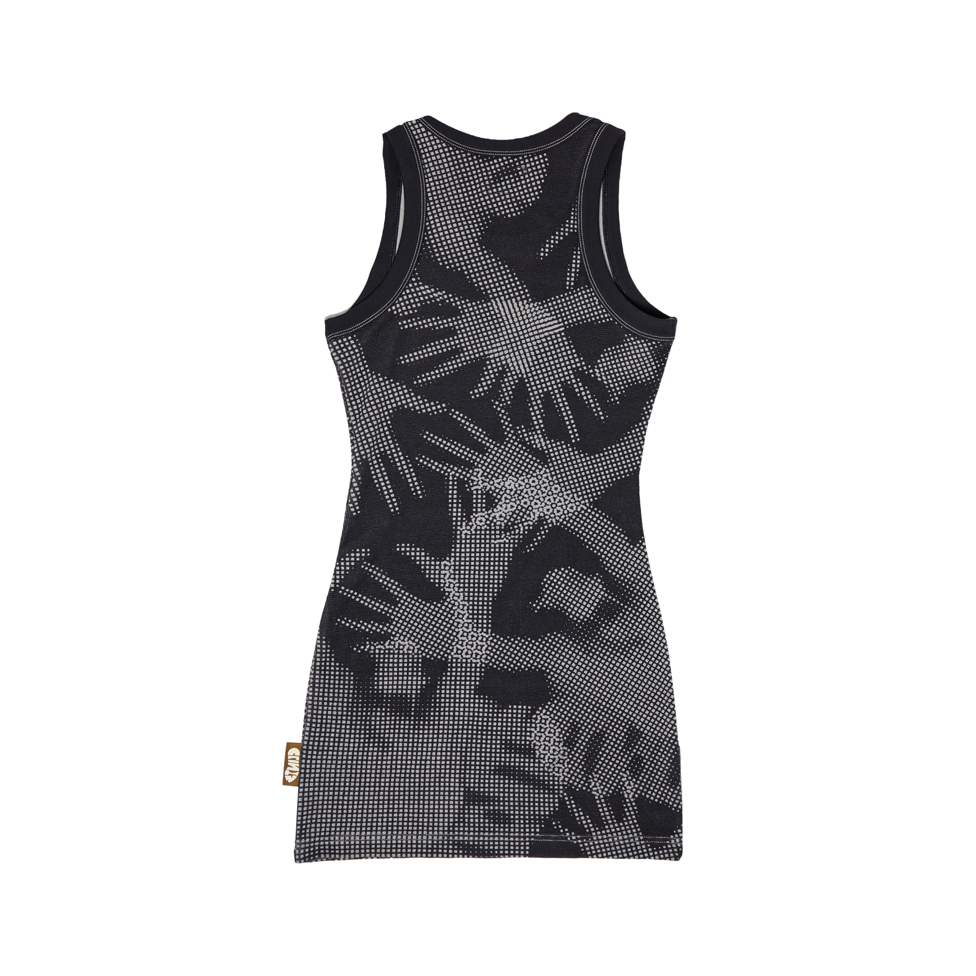 Stencil Tank Mini Dress - Black