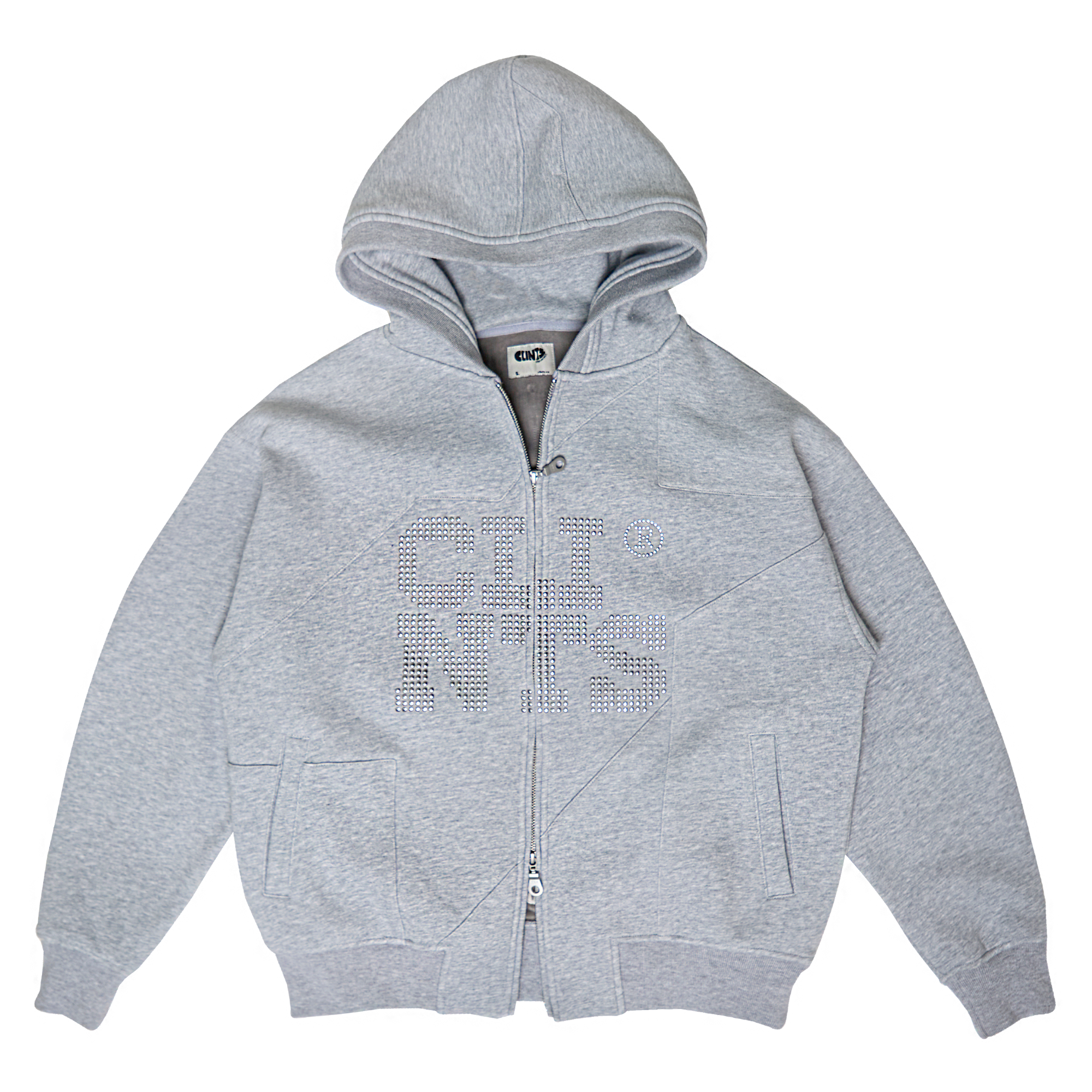 Studded Hoodie - Grey