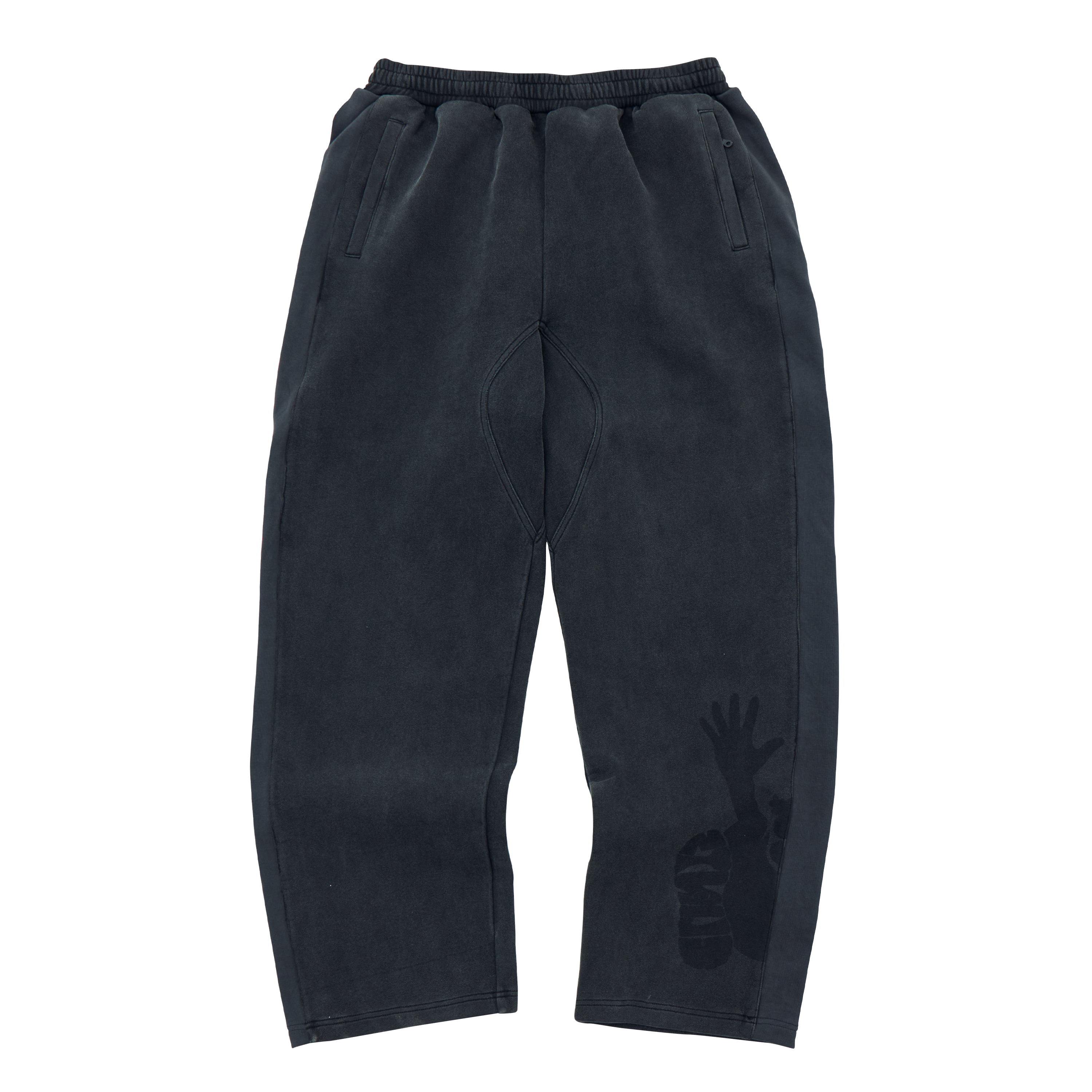 Washed Stencil Sweatpants - Grey