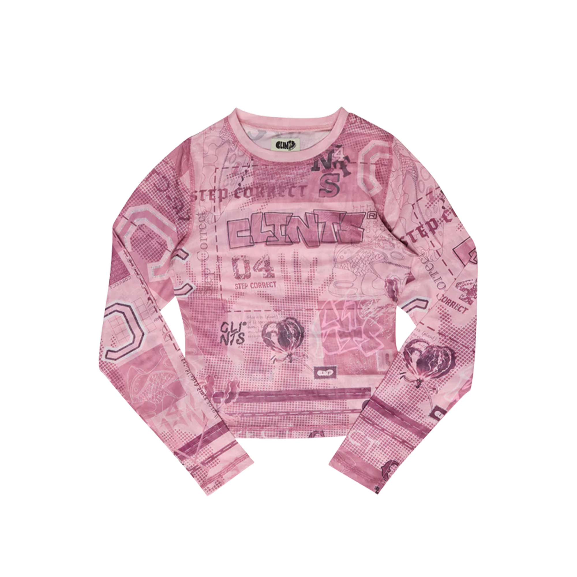 Tattoo Mesh LS - Pink
