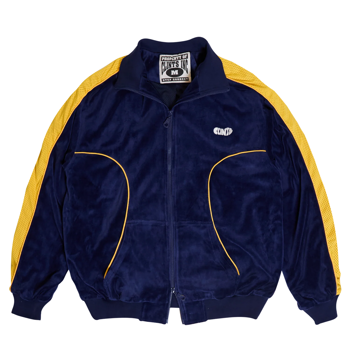 Velour track top - Blue/yellow