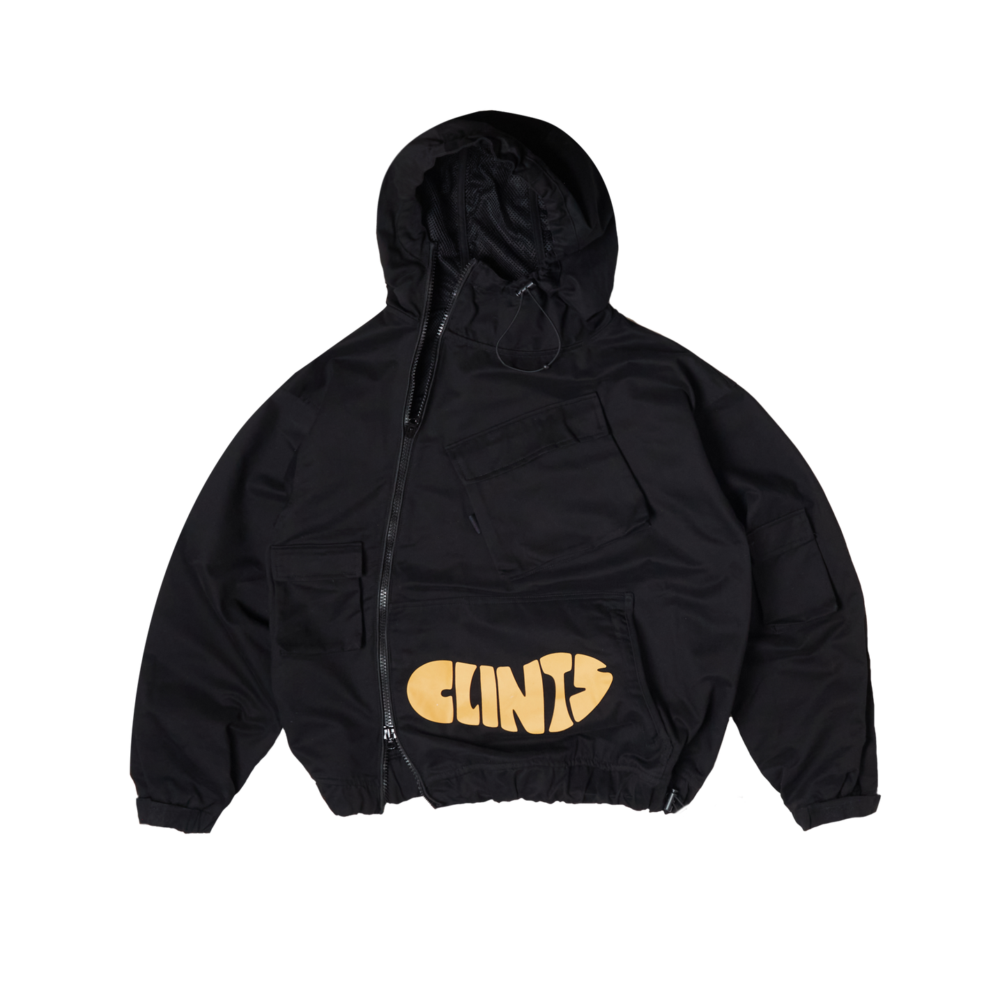 Hooded Tech Jacket - Black