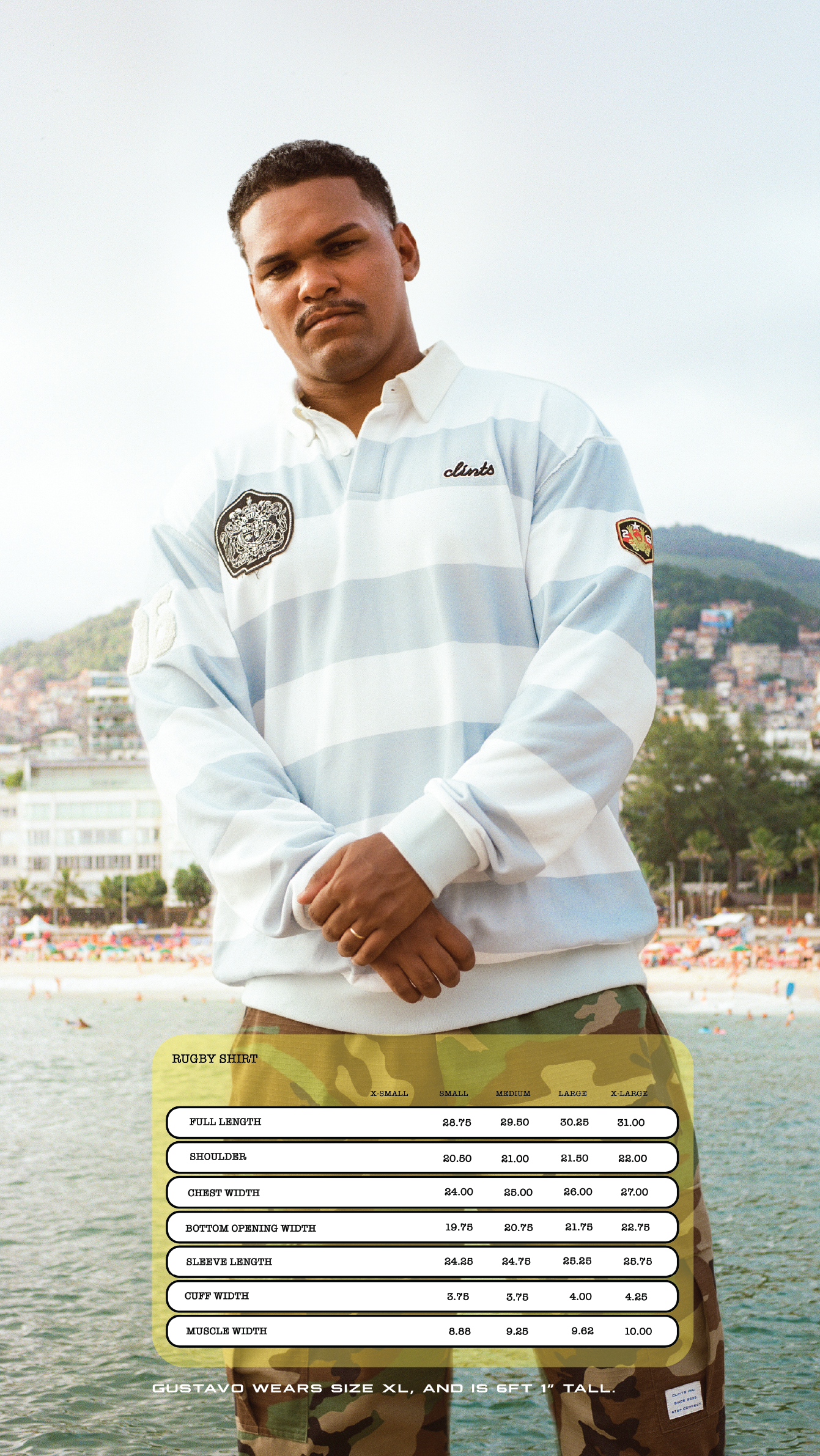 Rugby Polo - Blue/White