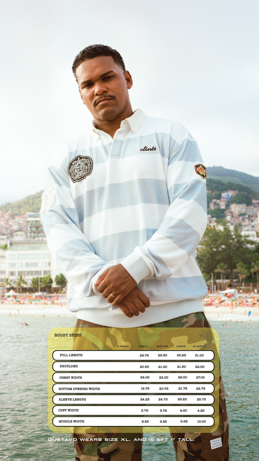 Rugby Polo - Blue/White