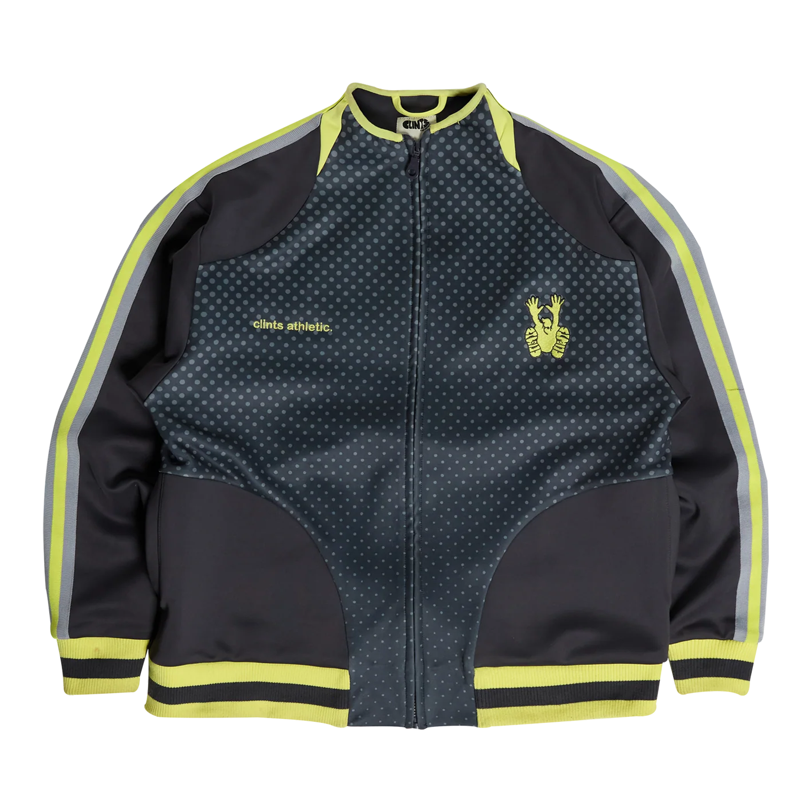 Athletic Track Top (Lime/Dotted Grey)