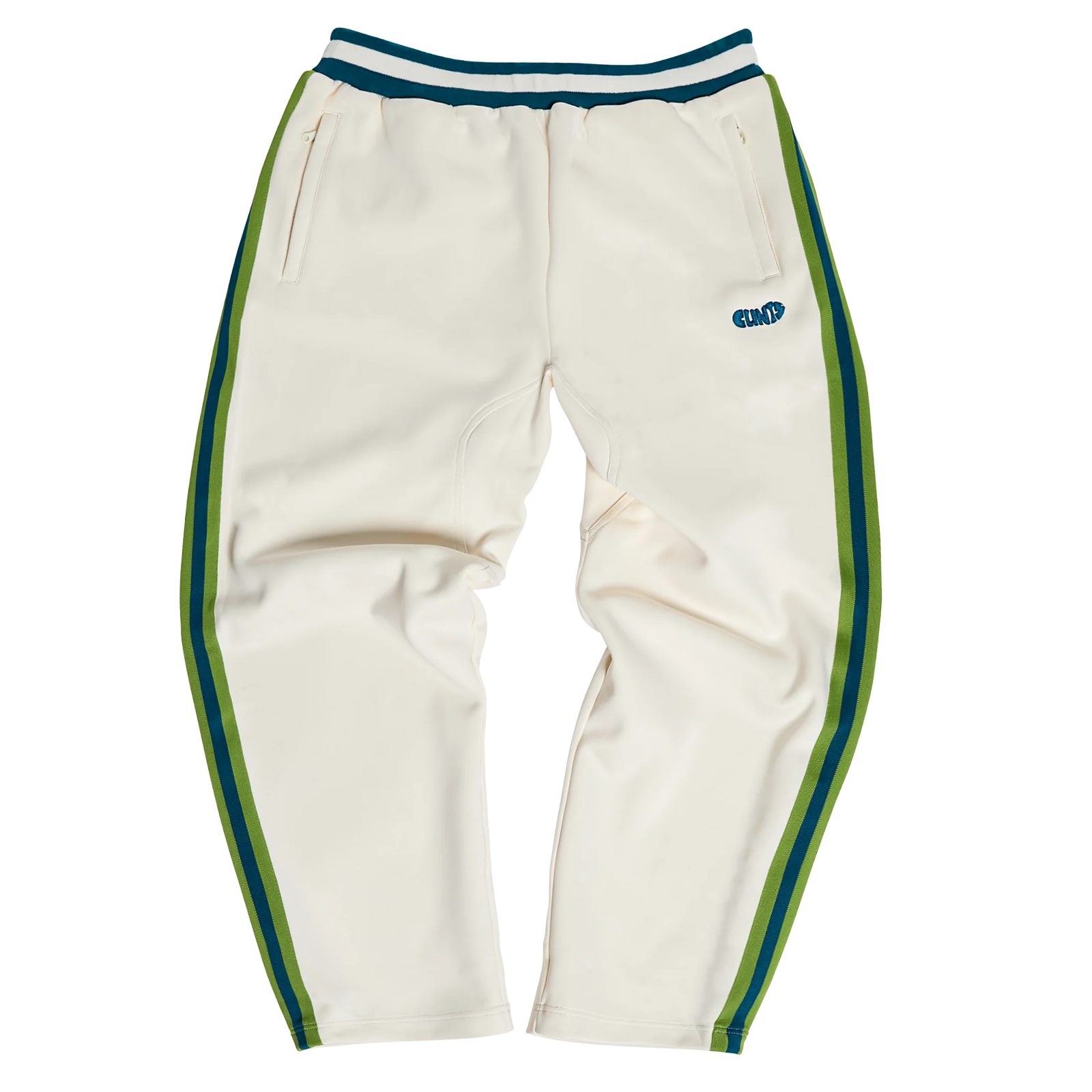 Athletic Track Pant (Green/Ivory)