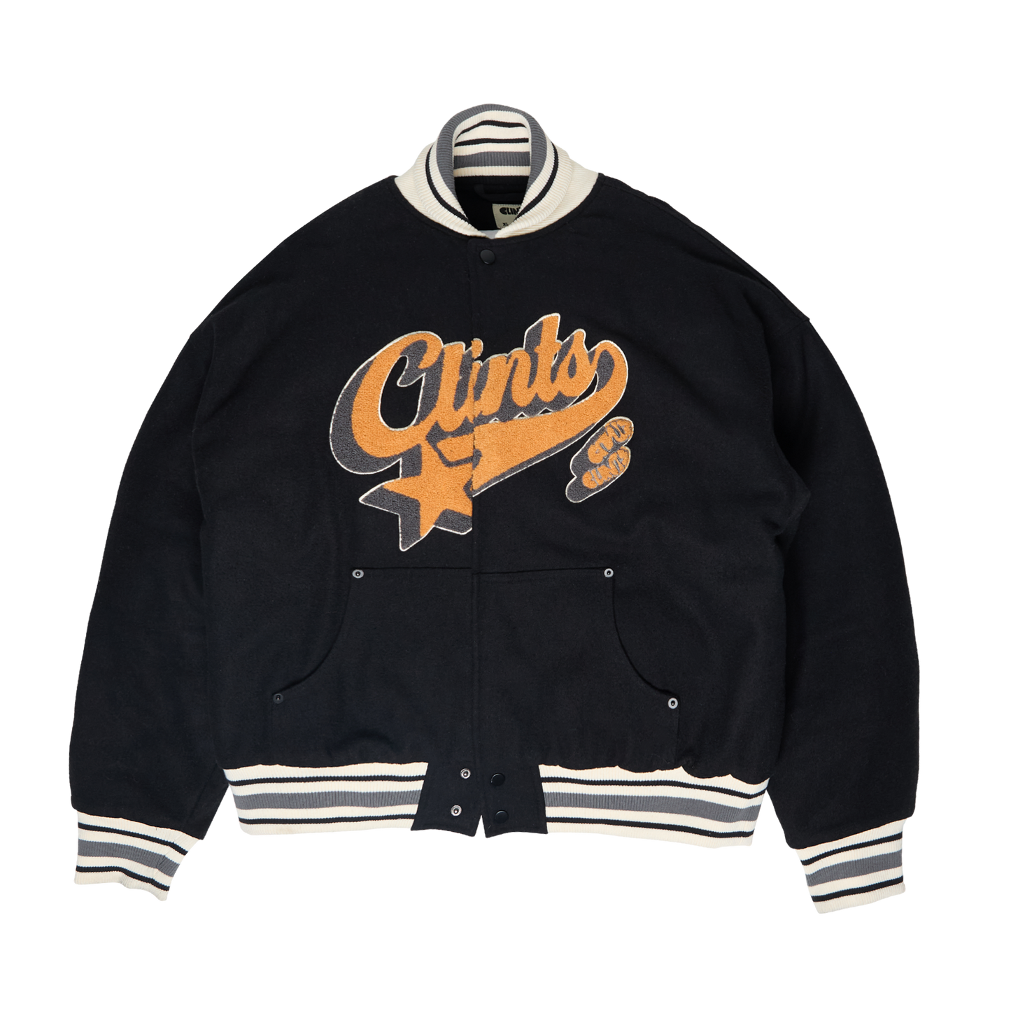 Baseball Varsity Jacket - Black