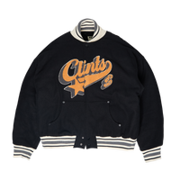 Baseball Varsity Jacket - Black