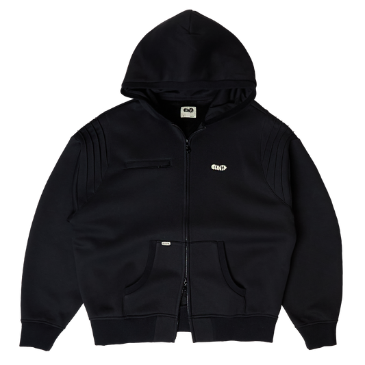 Pintuck Essential Hoodie - Black