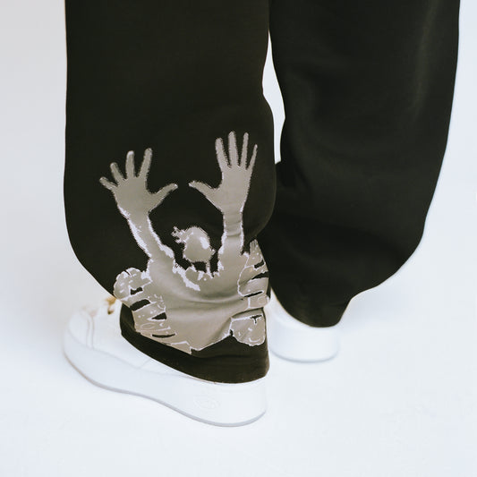 Stencil Sweatpants  - Black/Grey
