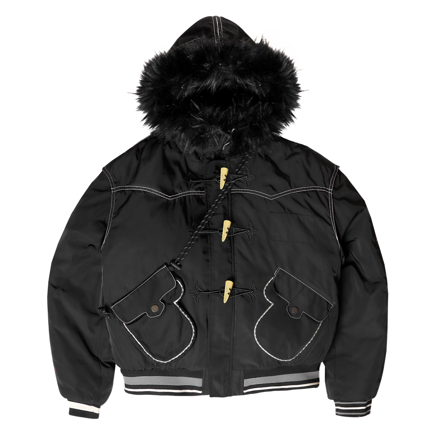Fur Bomber - Black