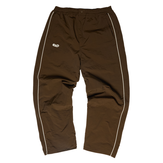 Gradient Mesh Shell Pants - Brown