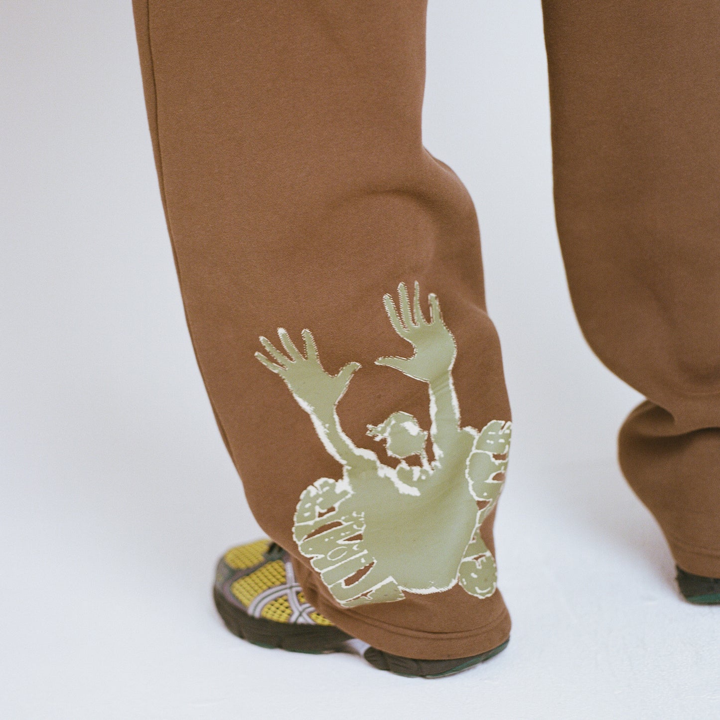 Stencil Sweatpants  - Brown/Green