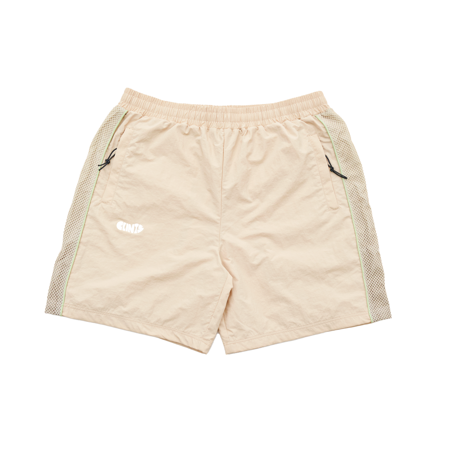 Rippled Nylon Shorts - Beige